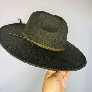 Sonoma Green Fedora Hat with Wide Brim